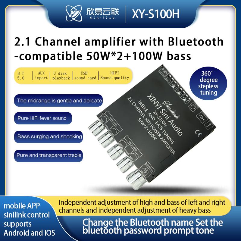 S350H TPA3251D2 Bluetooth Power Amplifier Board S220H S100H 2.1Ch Class D USB Sound Subwoofer Theater Audio Stereo Equalizer AMP