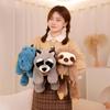 45 /55 /65cm Lovely Stuffed Soft Fox Raccoon Sloth Racoon Peluche Toys Cute Lying Animal Pillow Appease Dolls For Children