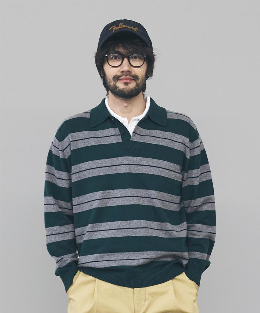 Geonjiulleunseu Cashmere Blend Striped Collar Knit Collection