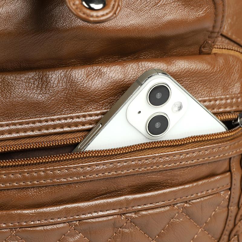 Geantă de umăr din piele moale pentru femei, geantă crossbody, geantă de mână de mare capacitate, geantă de mână pentru mamă