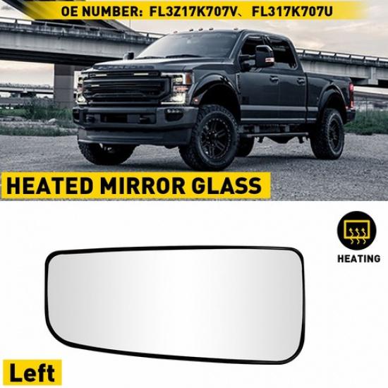 For 2015- F150 F250 F350 F450 F550 Mirror Tow Glass Lower Heated Driver Side