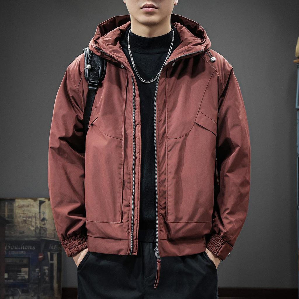 2025 Men's Trendy Hooded Cotton-Padded Winter Workwear Jacket - Thick, Warm, Cold Protection