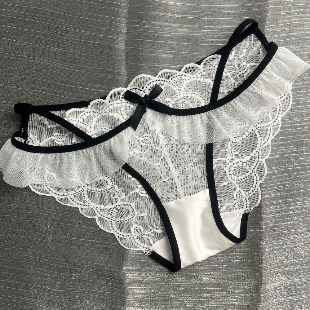 Lace Lace Flower Transparent Briefs Patchwork Underpants Breathable Female Lingerie Girl