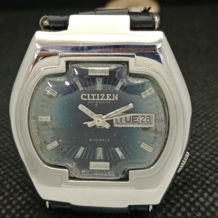 GEBRAUCHTE HERREN ALTE CITIZEN JAPAN AUTOMATIK ORIGINAL ZIFFERBLATT UHR a416178-2 R10621f-a416178