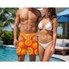Summer Fun 3D Fake Thighs Men's Vacation Fun Beach Shorts with Fruit Print Shorts for Outdoor Travel Personalized Wearable Style