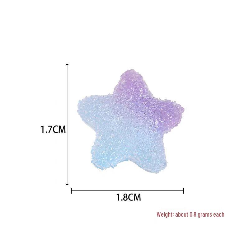 Gradient Heart & Star DIY Phone Case and Candy Color Earrings Set