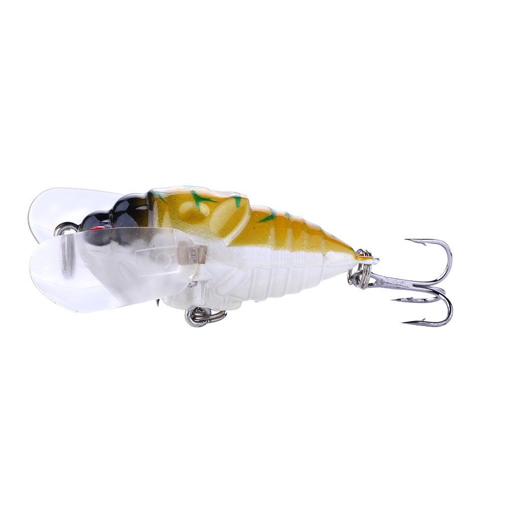 HENGJIA 1pcs Fishing Lure Bass Cicada Pesca 6g 4.2cm Simulation Insects Hard Bait Crankbait Fishing Wobblers Tackle