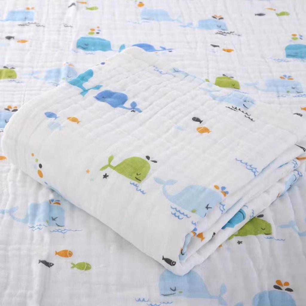 Baby Gauze Bath Towels Cloth Comfortable Anti-Pilling 4-Layer Gauze Newborn Blanket Baby Swaddle Wrap
