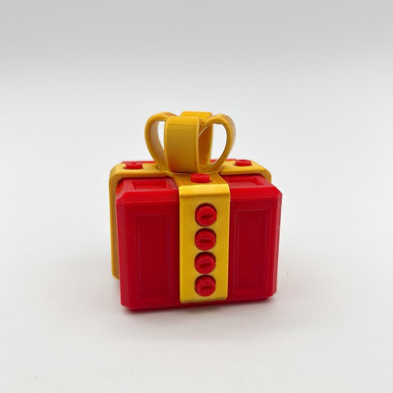 3D printed surprise Christmas box with Christmas atmosphere decorations and ornaments that can be freely twisted and decompresse