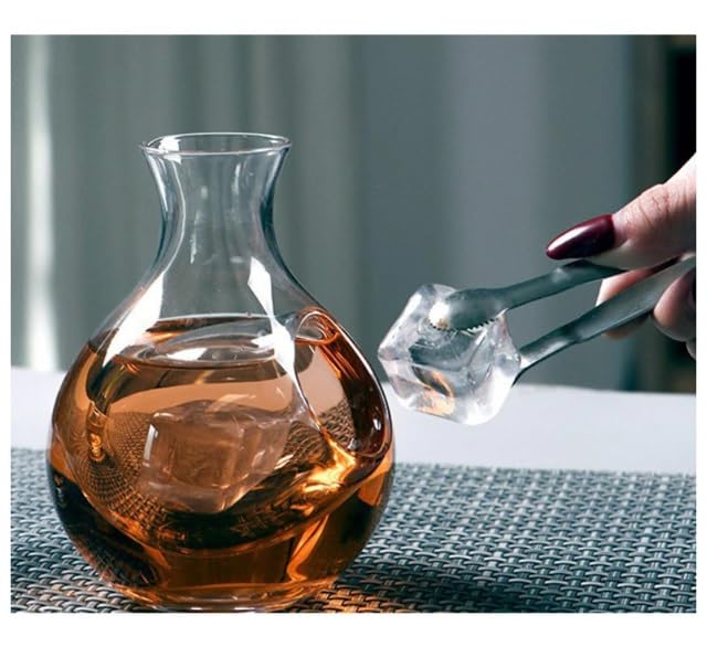 Glass Sake Carafe with Ice Pocket, 200cc, Dishwasher Safe