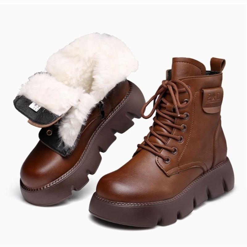 Non-slip snow boots women's new winter soft-soled thickened Martin boots velvet thermal cotton boots