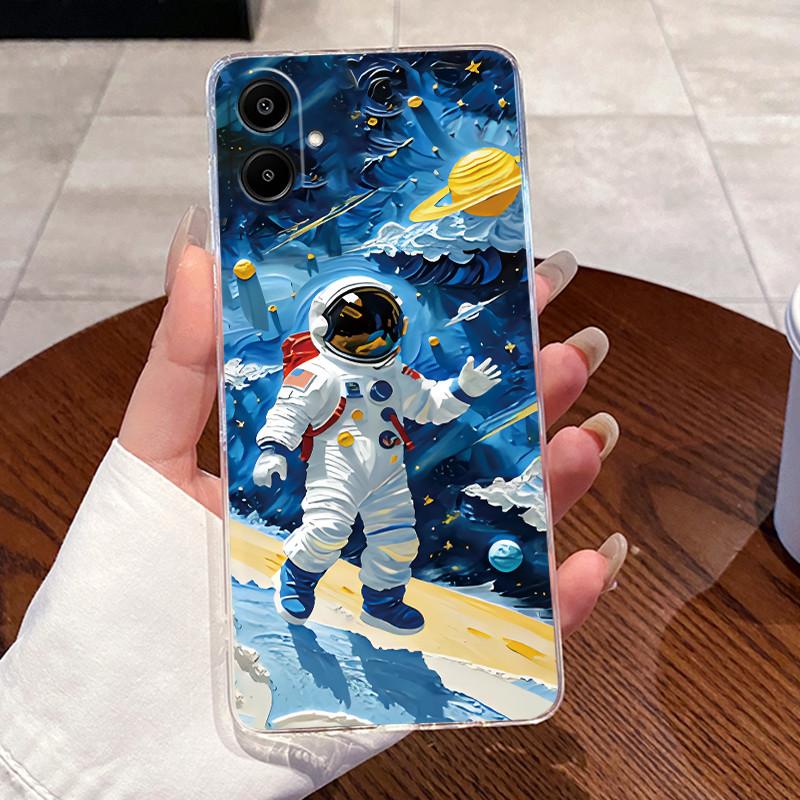 For Samsung Galaxy A07 4G 2025 Silicone Aesthetic Fashion Cute Cat Phone Case Transparent Soft TPU Casing SamsungA07 Back Cover