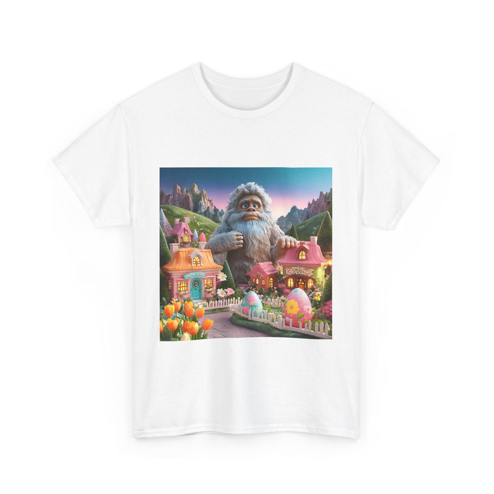 Yeti Easter Adventure Unisex Heavy Cotton Tee, Fun Graphic Shirt, Bigfoot Shirt 2XL