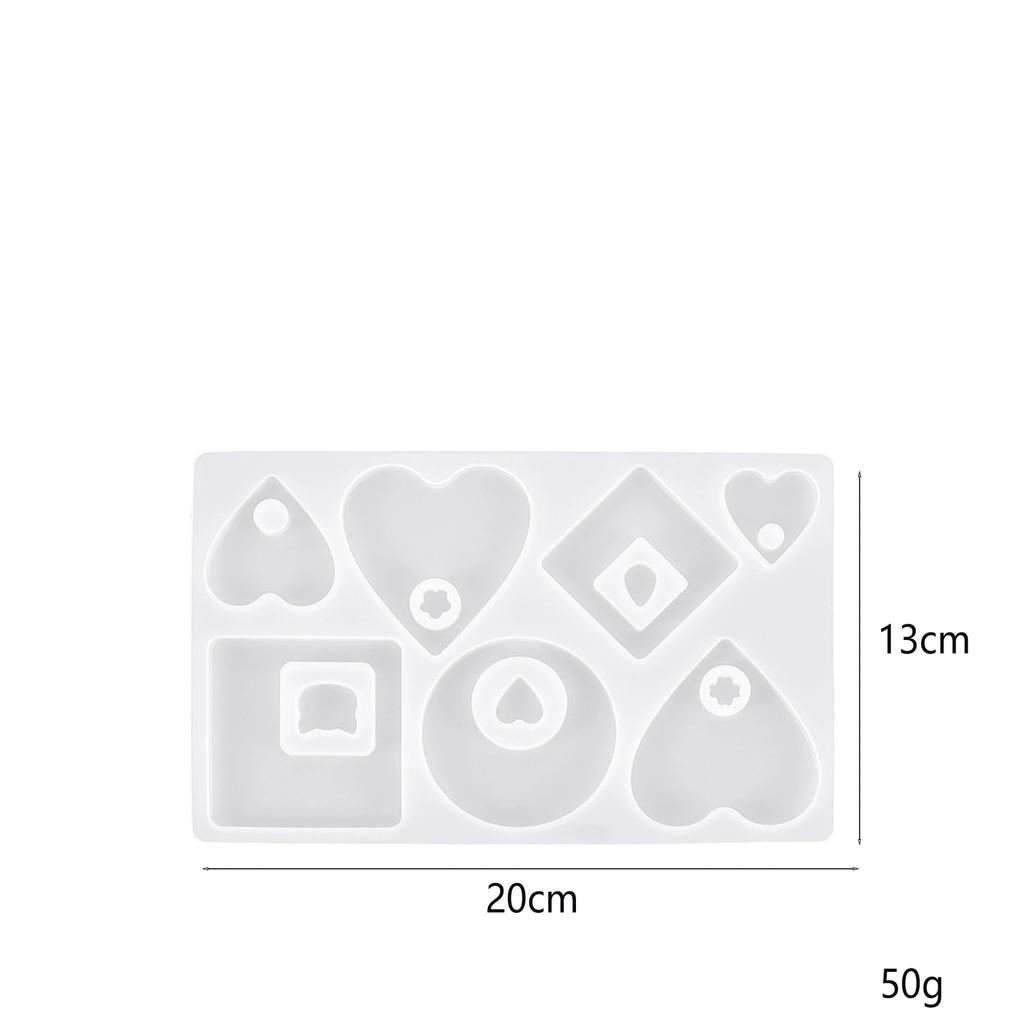 1PC Round Oval Geometric Silicone Mould DIY Epoxy Resin Mold for Jewelry Making Pendant Earrings Key Chain Accessories