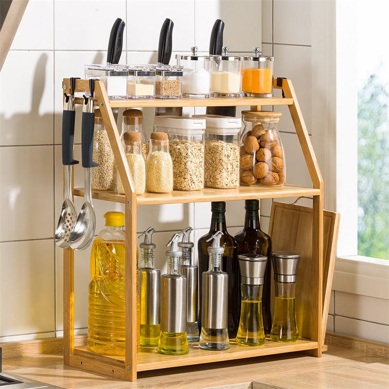 Tiered Kitchen Countertop Spice and Utensil Organizer Shelf