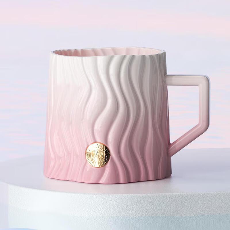 Starbucks Striped Embossed Badge Mug