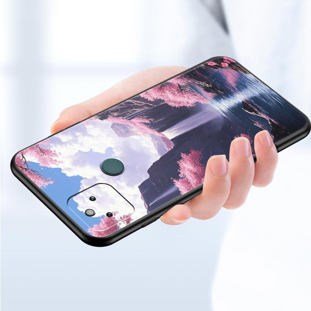 Pink Sunset Mountain Phone Case Cover for Google Pixel 10 9 8 7 6 9A 8A 7A 6A Pro Shockproof Soft TPU 10 Pro XL Shell Fundas Bag