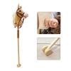 Stick Horse Plush Hobby Horse on a Stick with Wood Wheels Realistic Horse Neighing and Galloping Sounds for Kids