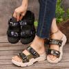 High-top Shoes, Wedge Heels, Women's New Style Strap-on Beach Shoes, Slippers