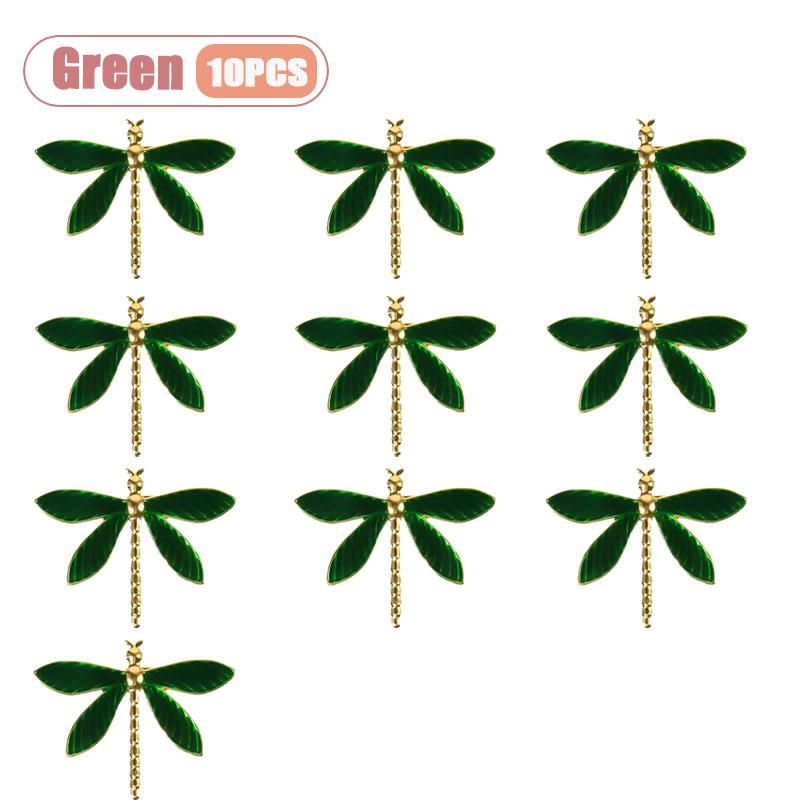 Minimalist Green Dragonfly Napkin Rings for Hotel and Restaurant Table Decor Elegant Napkin Holders for Dining Settings