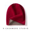 Double-Sided Cashmere Beanie Hat Men Women Winter Warm Knit Cap With Neck Protection