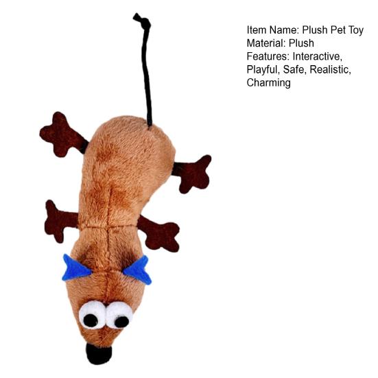 Plush Catnip Mice Toy Realistic Mouse Shaped Cat Bite Toy Interactive Stuffed Small Rat Toy for Kitten Indoor Cats