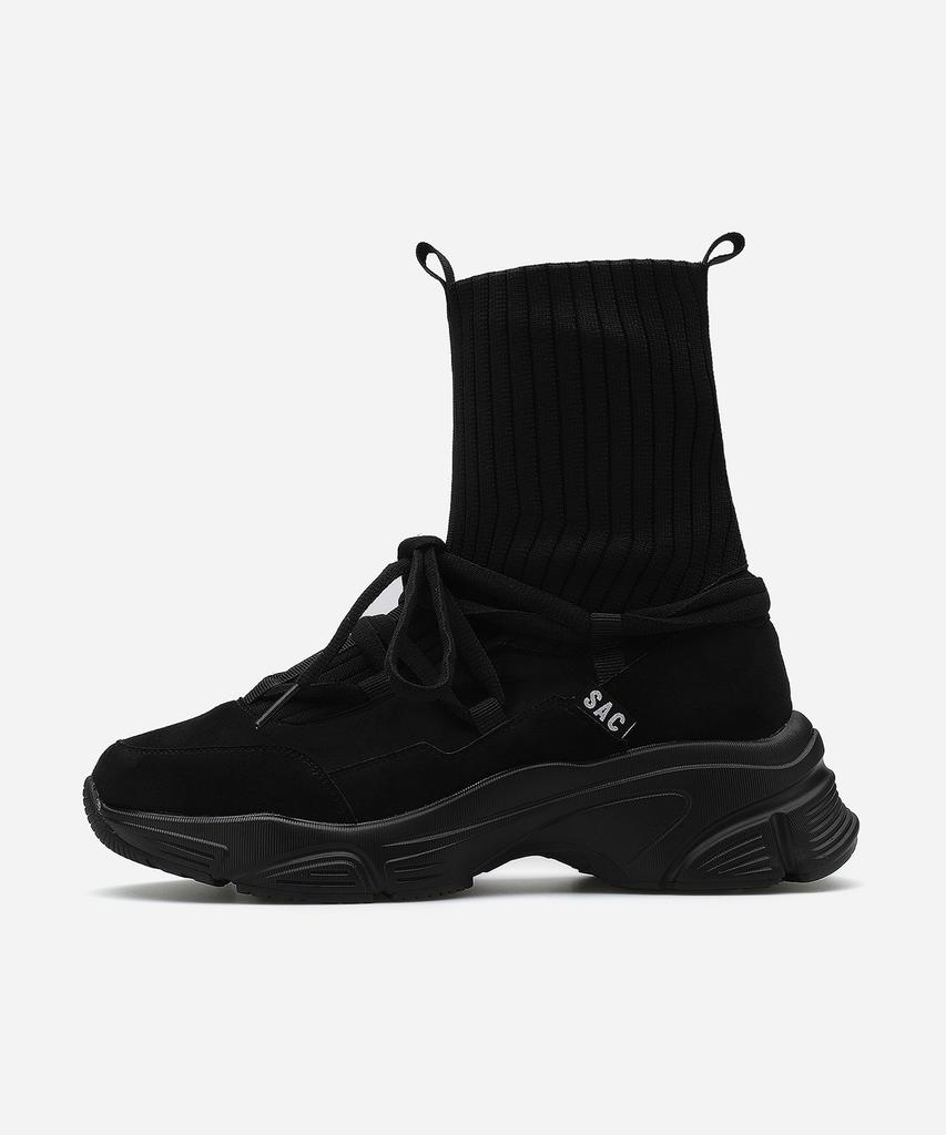 Salt And Chocolate Sac Lace-Up Knit Sneakers 412430012 (5Cm/1Color)
