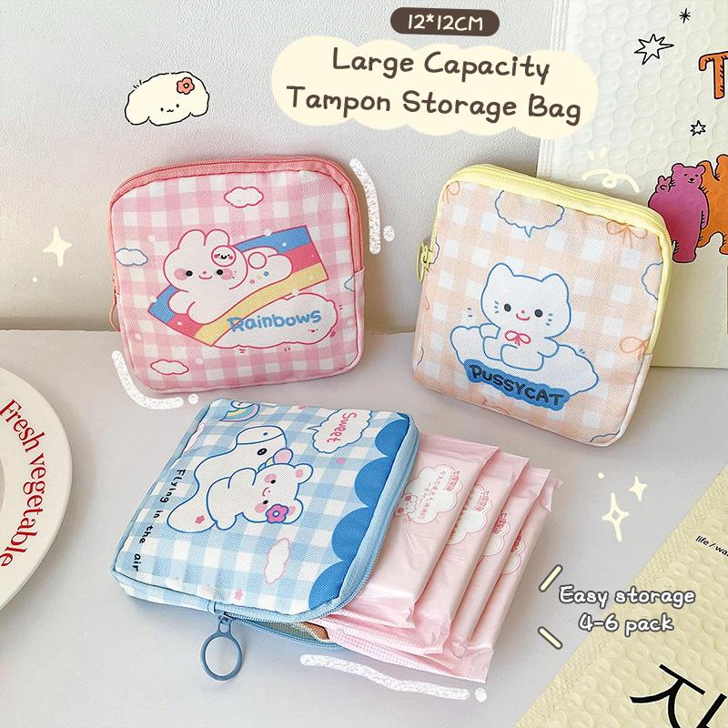 

Мультяшные сумки для хранения гигиенических салфеток большой емкости для девочек, дорожные мини-сумки для менструации, косметички, портмоне, помада, наушники, сумки A1