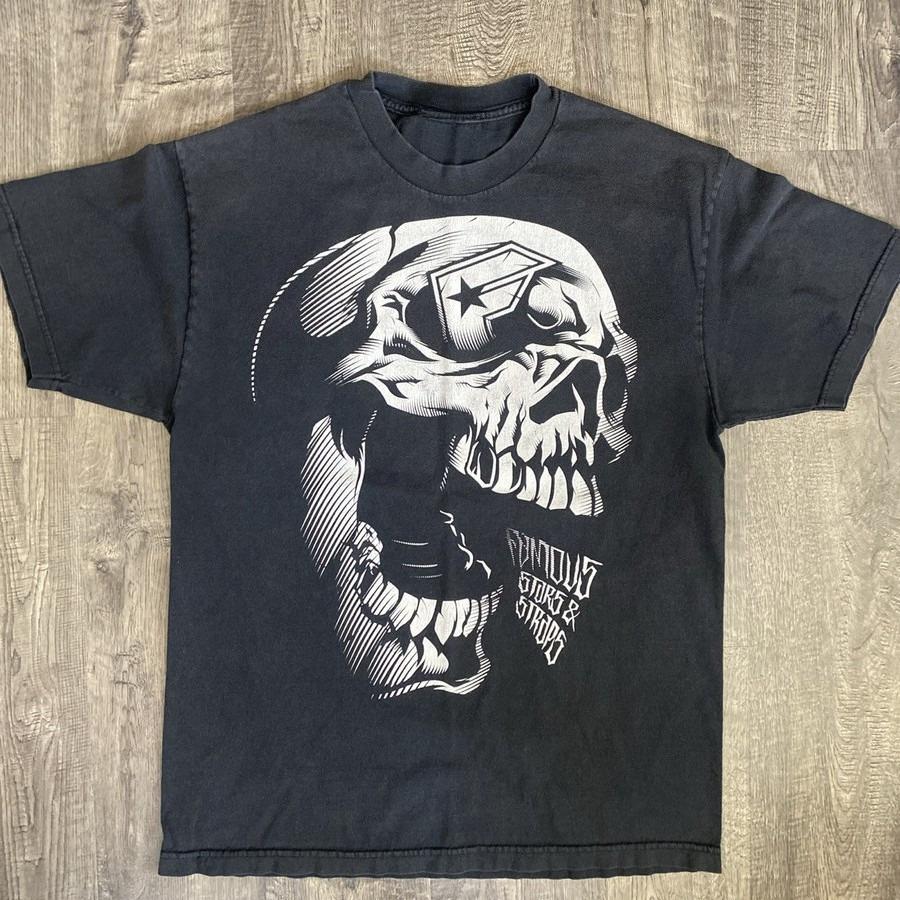 

Retro Skull Large Pattern ShortSleeved TShirt Loose Large Size Streetwear Dark Punk Y2k Harajuku 4XL