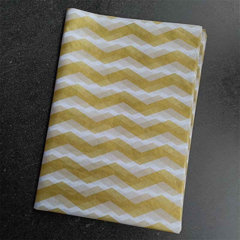 20pcs 50*35cm Tissue Paper Golden Star Polka Dot Wave Print DIY Craft Flowers Gifts Packing Paper Wedding Party Decorative Paper