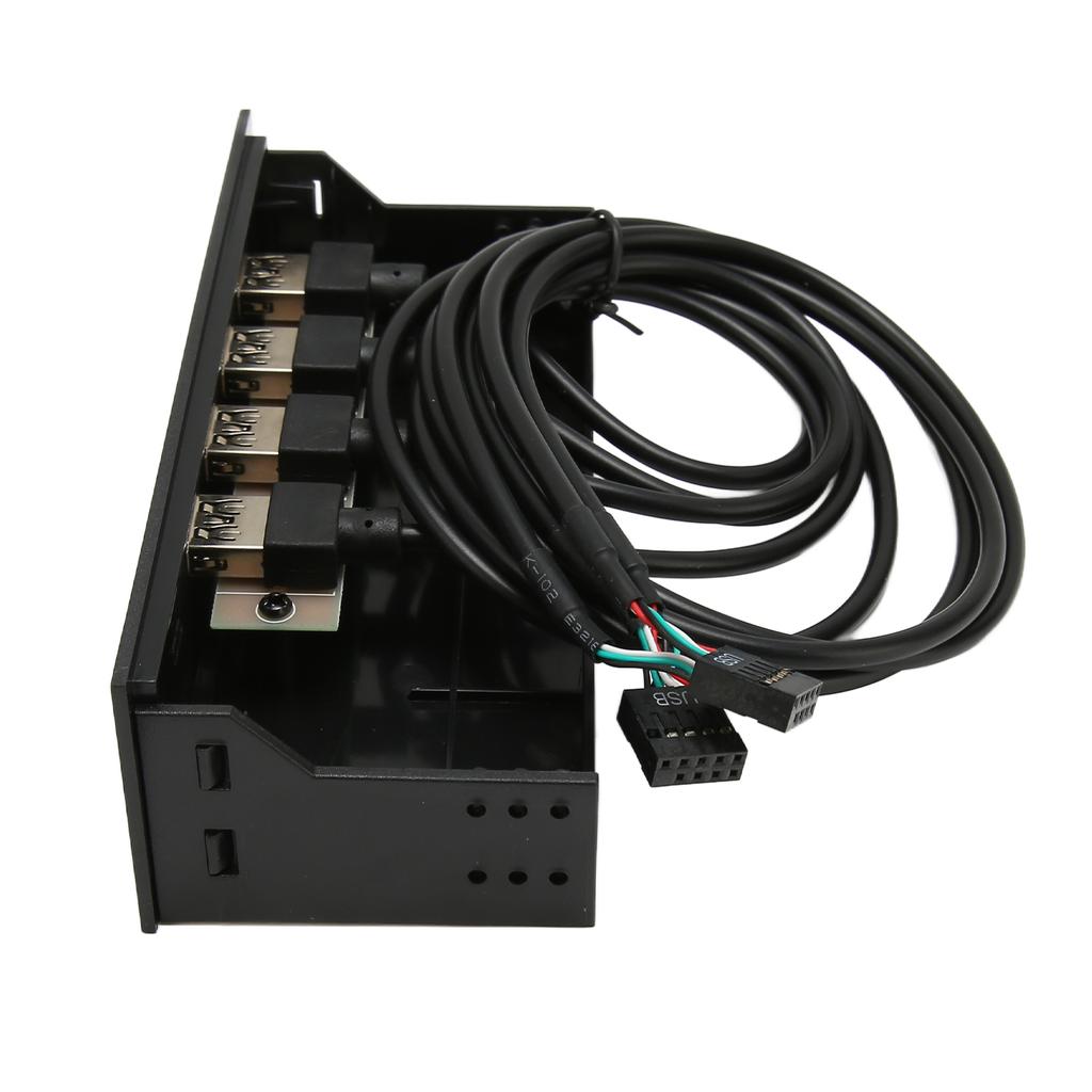 5.25 Inch USB2.0 Hub Front Panel Multifunctional 4 Ports 19pin Optical Drive Front Panel for 5.25 Inch PC Computer Case
