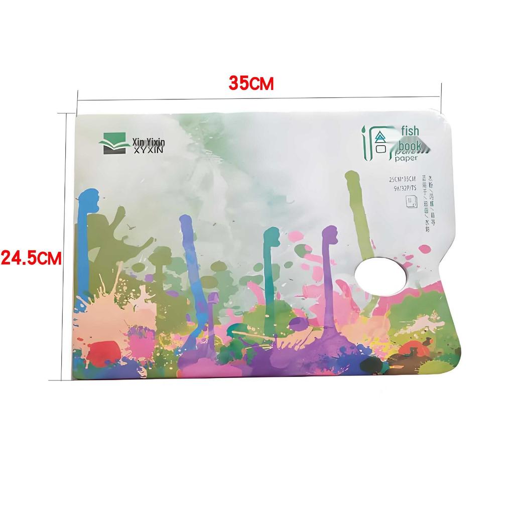 Xinyixin Dual-Sided Tearable Palette for Art Students, No-Wash, Peelable, Suitable for Watercolor and Acrylic Painting.