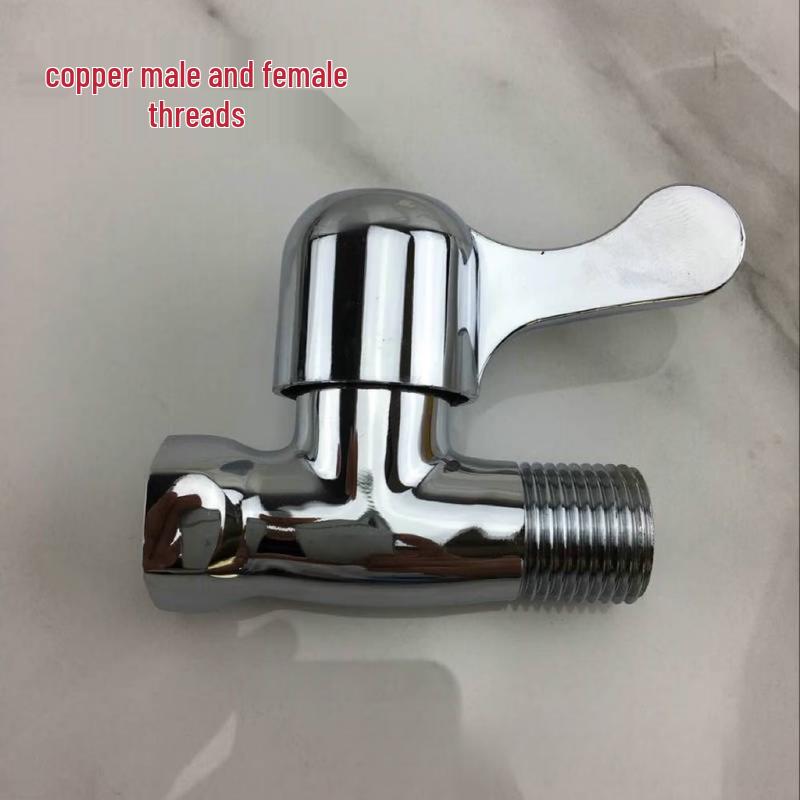

TLXT Brass Quick-Open Straight-Through Faucet with Ceramic Core, 2-Pack