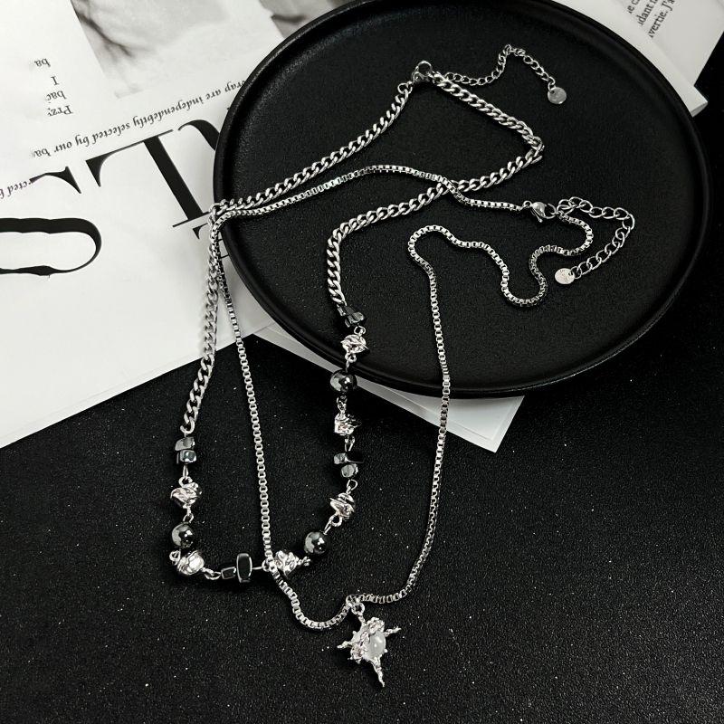 

Кансай Двухслойный Двойной Женский Персонализированный Миноритарный Серебряные Бусины 1 set contains 2 necklaces