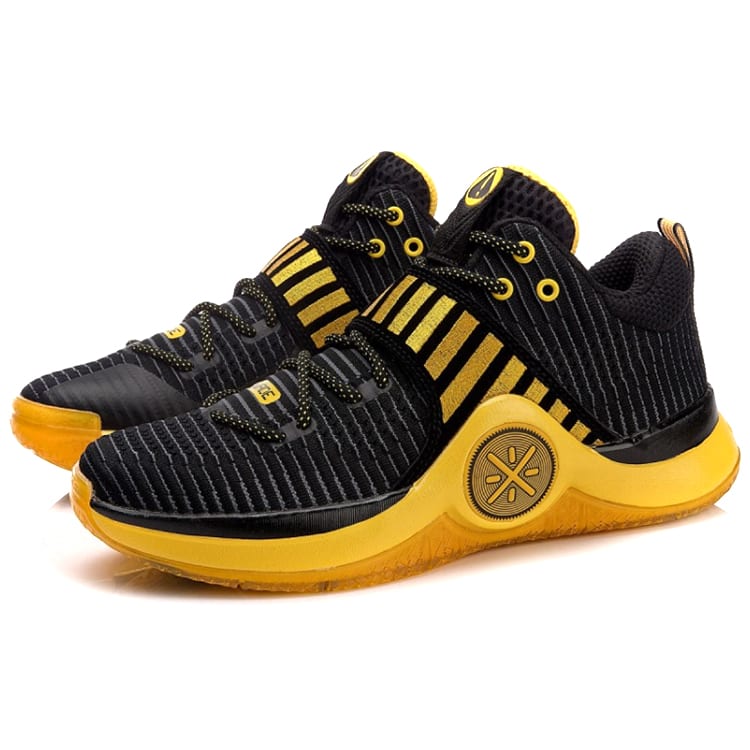 Li Ning WOW 6 Basketball Shoes Men's Low Top Black/Yellow ABAM089-85