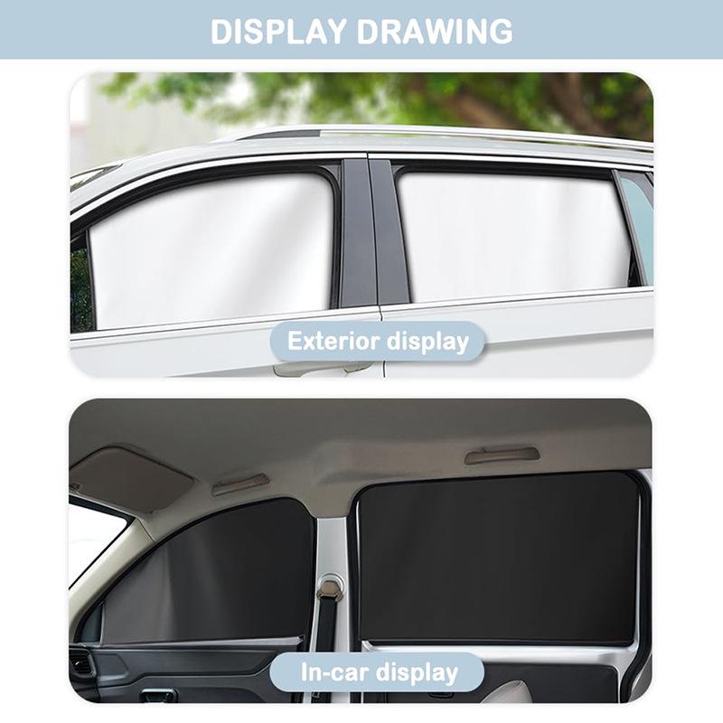 Universal Magnetic Car Sunshade: Rear Row Diamond Pattern for Child Sun Protection & Heat Insulation