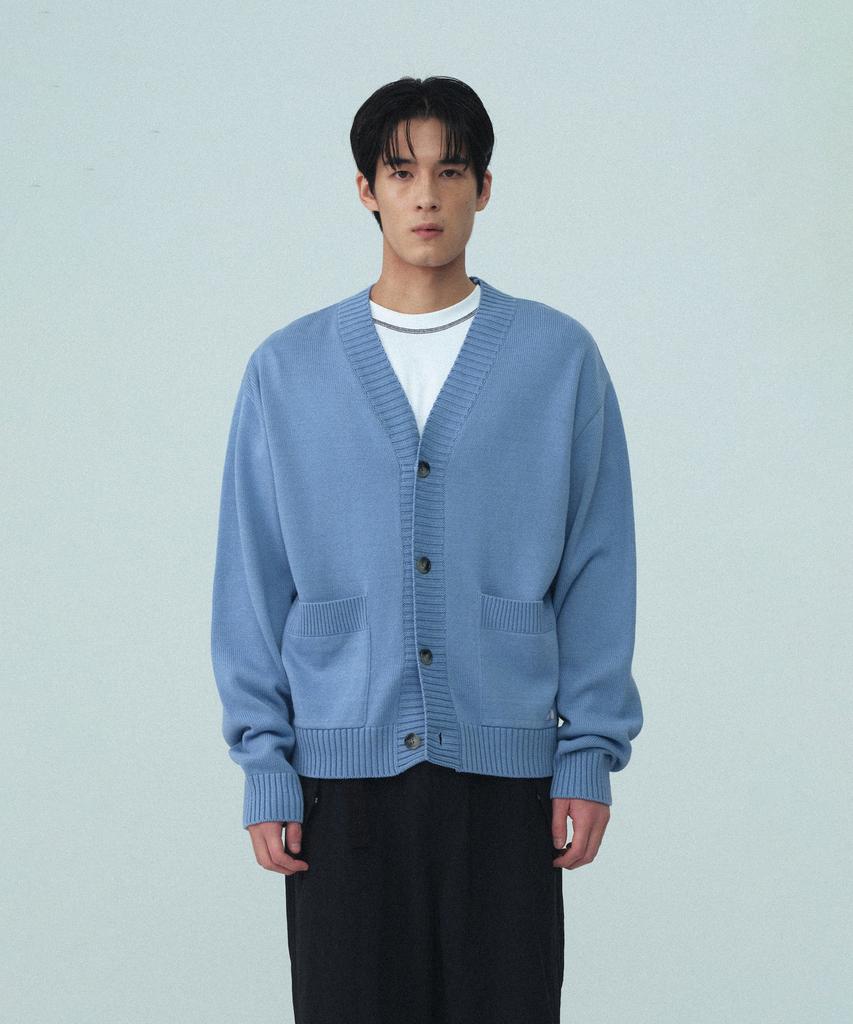 Rest&Recreation V-Neck Knit Cardigan - Sky Blue