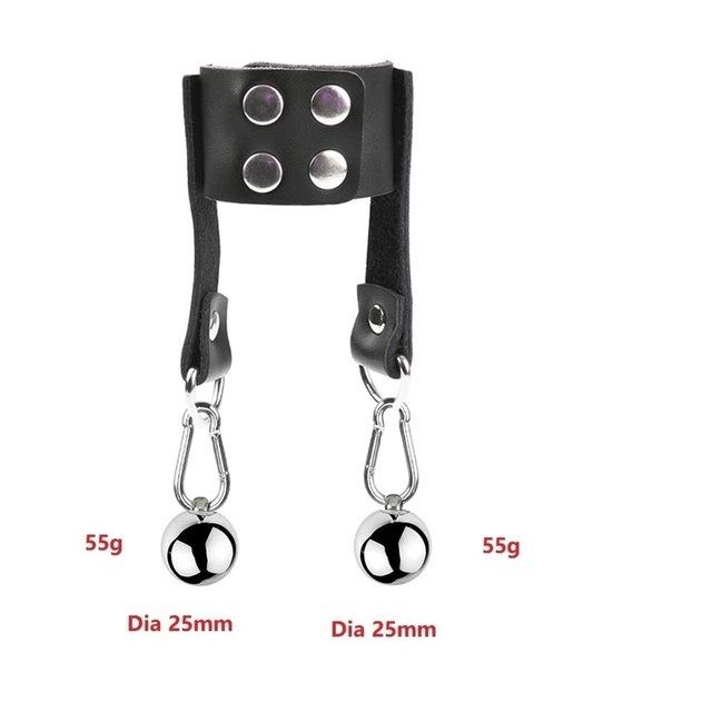 Stainless Steel Scrotum Binding Device JJ Exercise Delay Testicle Weight-Bearing Stretch Pendant Adult Sex Toys Supplies