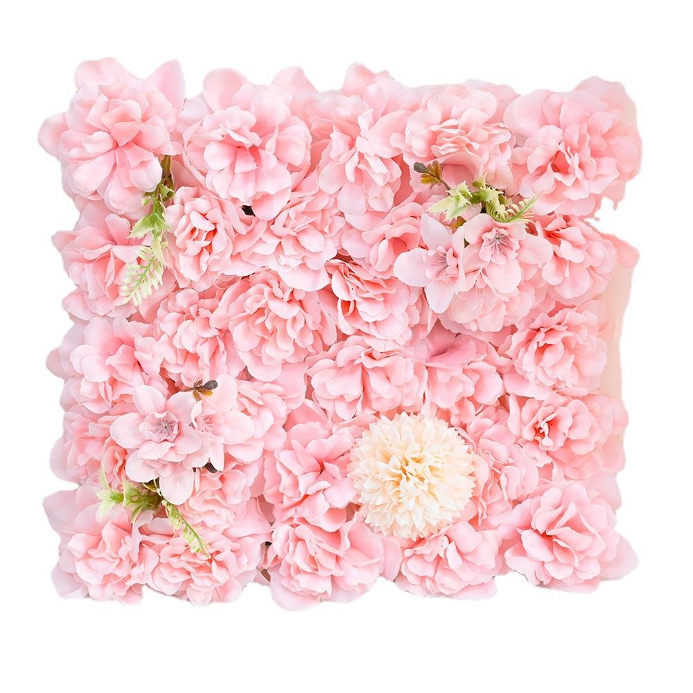Simulation Flower Wall Rose Background Wall Simulation Fake Flower Rose Flower Green Plant Decoration Wedding Flower Plant Wall
