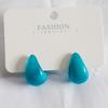 Trendy Simple Water Droplet Dangle Earrings for Women Blue Acrylic Small C Shape Drop Earrings Wedding Party Geometry Jewelry