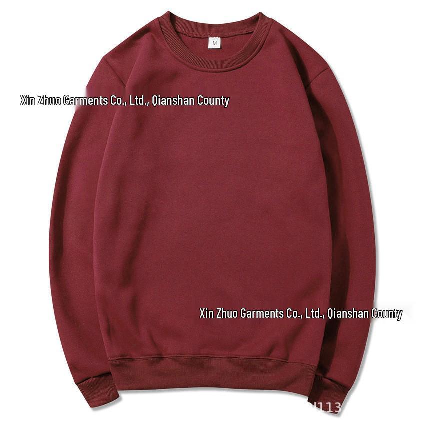 Unisex volná fleecová mikina s kulatým výstřihem - Podzimní/Zimní ležérní oblečení