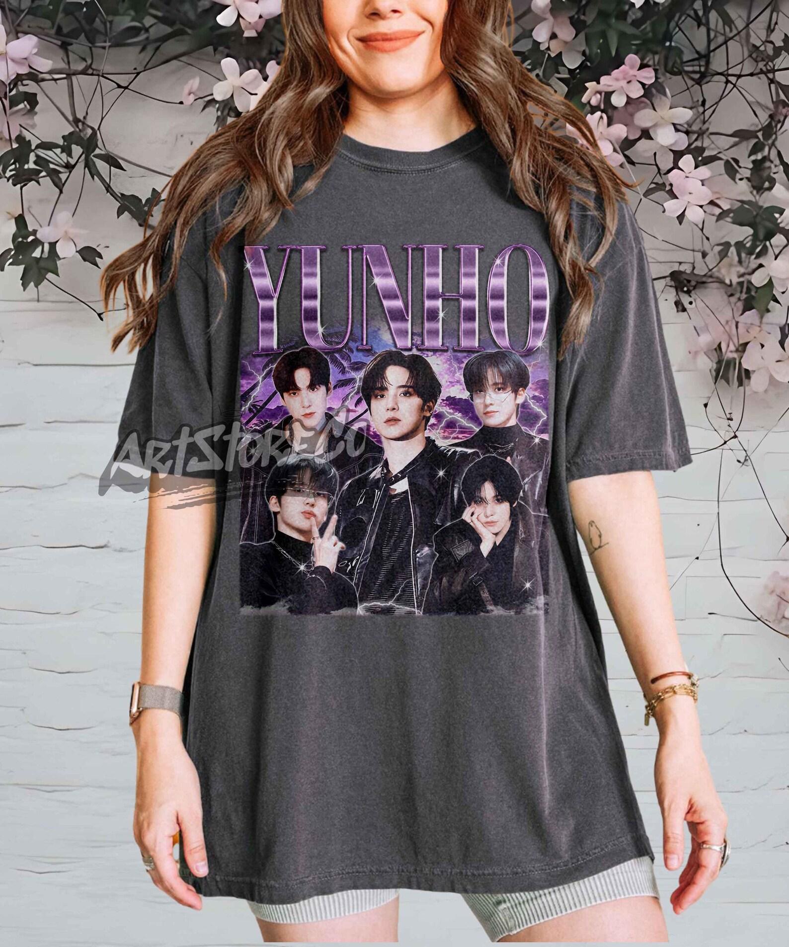 Yunho Retro Graphic Tee, Vintage K-Pop Inspired Apparel M