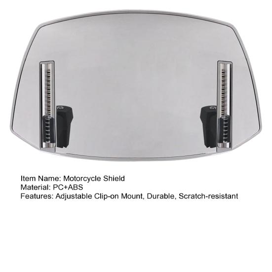 Universele Motorfiets Windscherm, Verstelbare Winddeflector, Clip-stijl Windscherm voor Honda / voor Suzuki / voor Yamaha en Andere Modellen