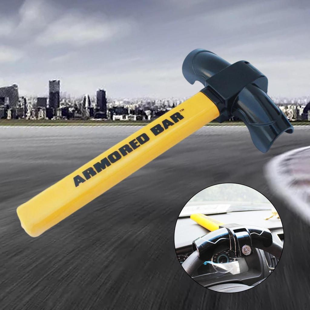 Automobile Steering Wheel Lock with 2x Keys Durable for Truck Van Cars