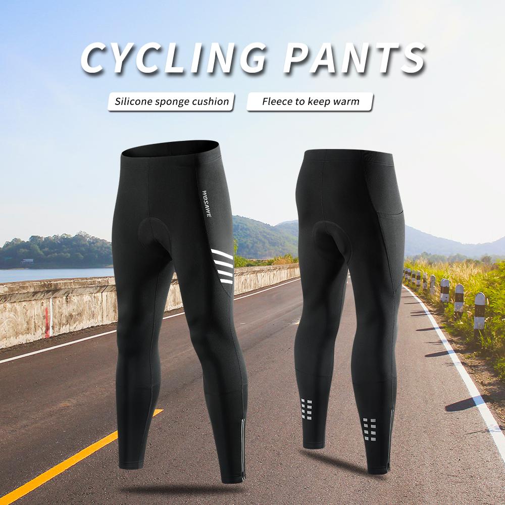 Cycling Sets WOSAWE Mens Winter Thermal Jacket Pants Gel Padded