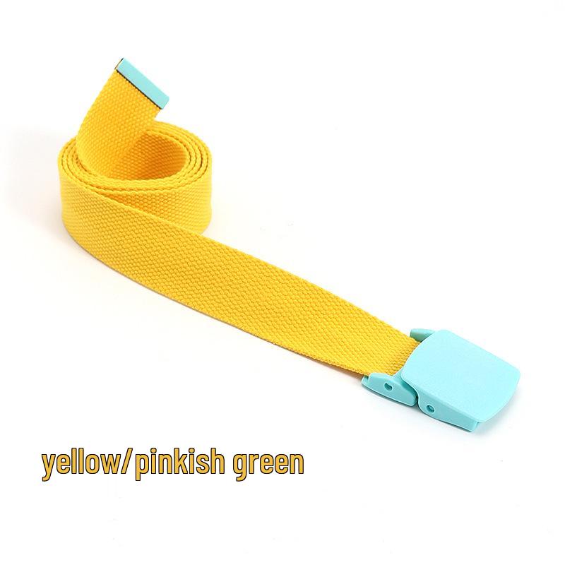 Canvasgürtel im koreanischen Stil mit Farbblockdesign für Studenten, Jugendliche und Outdoor-Aktivitäten