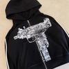 2026 Oversized Unisex Camo Print Zip-Up Hoodie Streetwear Loose Fit Sweatshirt Men Women
