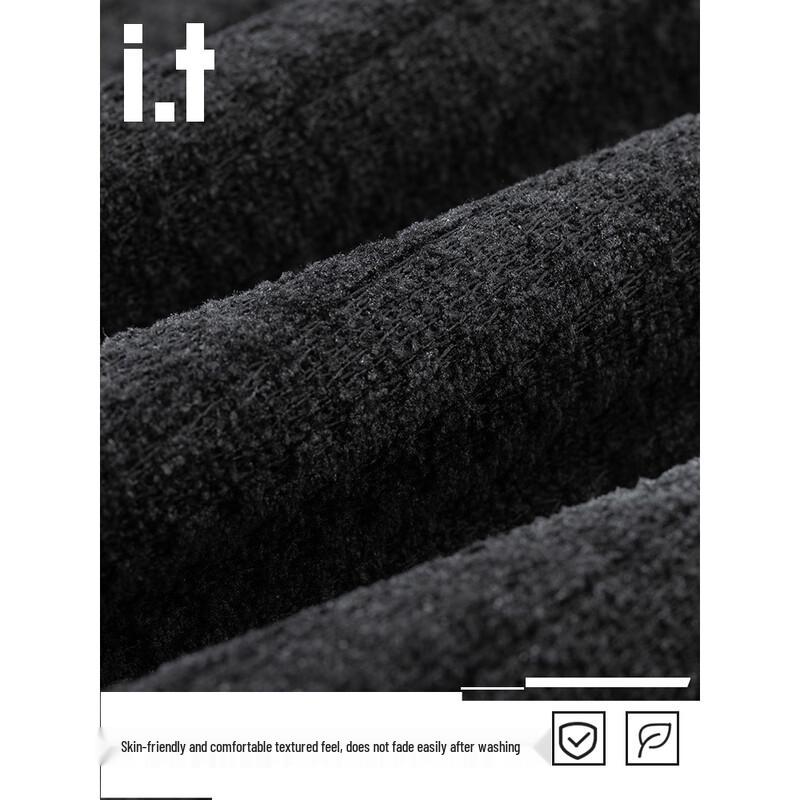 :CHOCOOLATEit Men's Retro Striped Fishbone Polo Sweatshirt