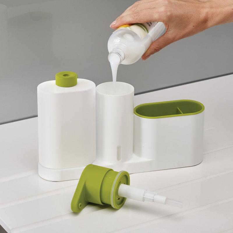 Bathroom Storage Rack For Cleaning Rack Washing Sponge Brush Sink Detergent Soap Dispenser Bottle Kitchen Organizer Gadgets