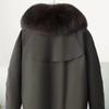 Fashion Women Winter Jacket Big Fur Collar Thick Warm Solid Color Parka Coat Casual High‑grade Outerwear for Ladies